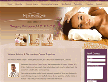 Tablet Screenshot of newhorizonsplasticsurgery.com